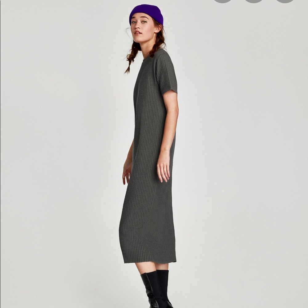 ZARA Long Textured Dress